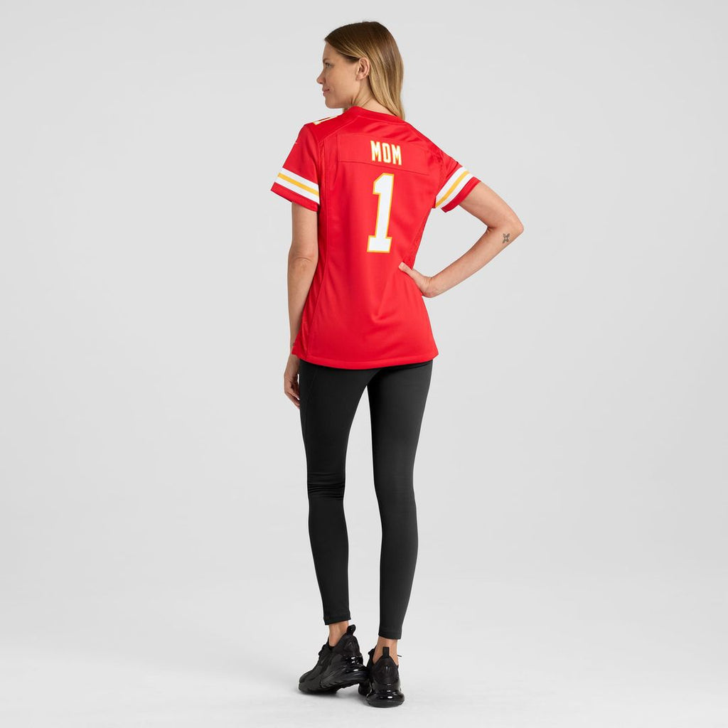 Number 1 Mom Kansas City Chiefs Women's Game Jersey - Red