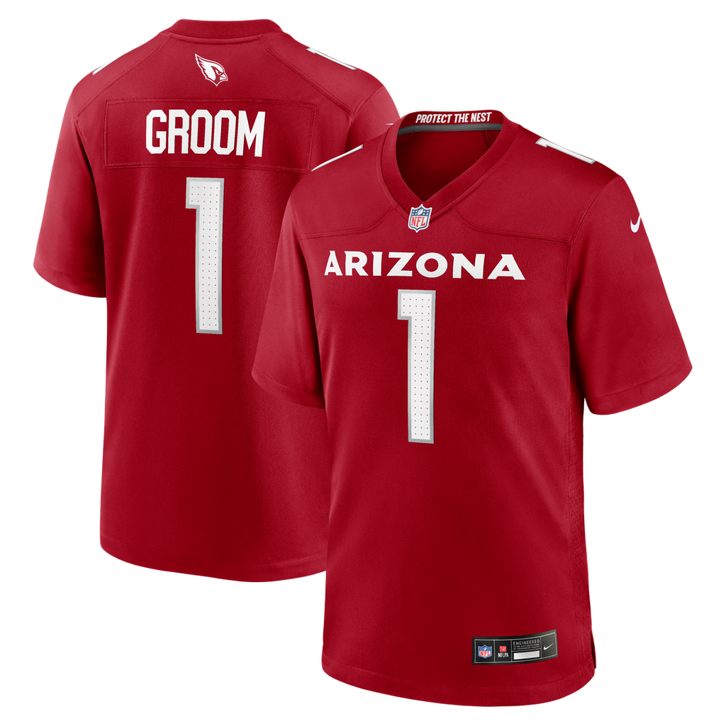 Number 1 Groom Arizona Cardinals Game Jersey - Cardinal