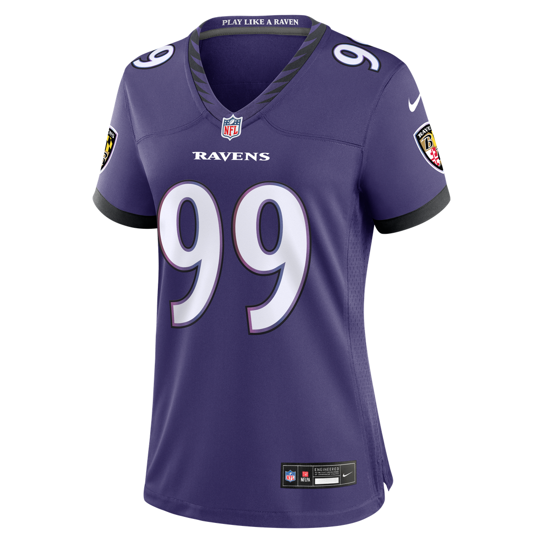 Rayshaun Benny Baltimore Ravens Women's Team Game Jersey - Purple