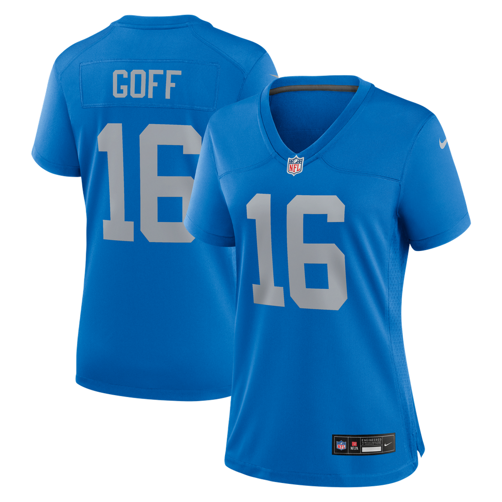 Jared Goff Detroit Lions Women's Alternate Game Jersey - Blue