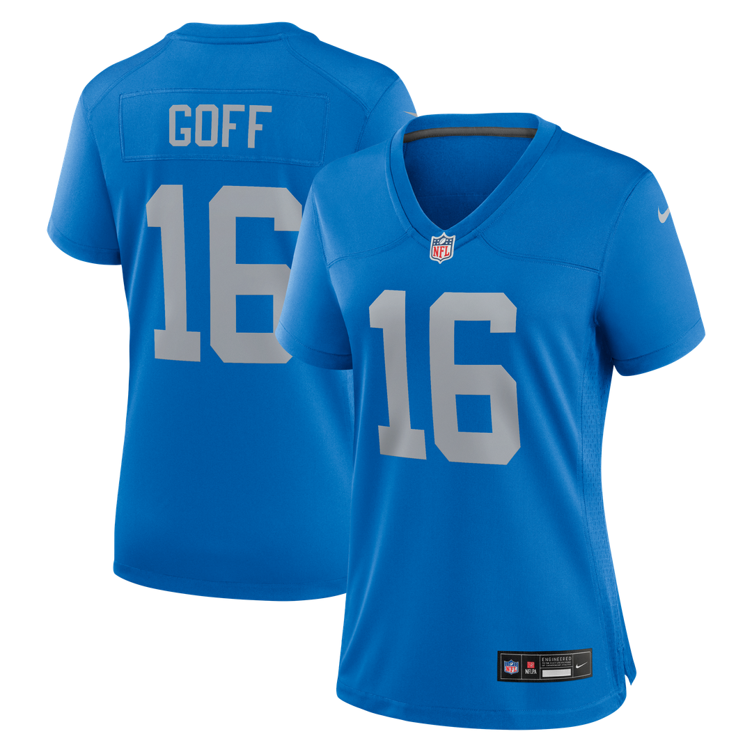Jared Goff Detroit Lions Women's Alternate Game Jersey - Blue