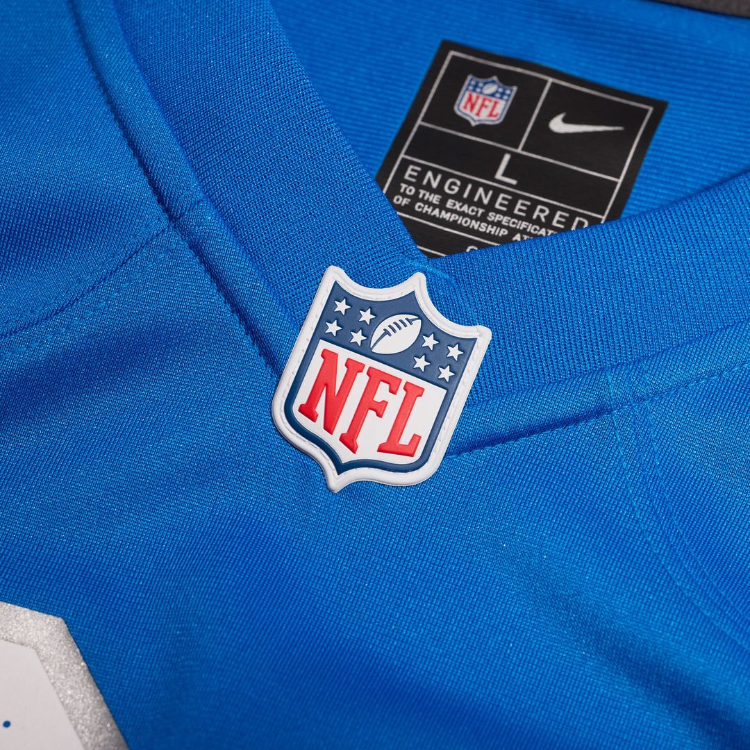 Derrick Barnes Detroit Lions Team Game Jersey - Blue