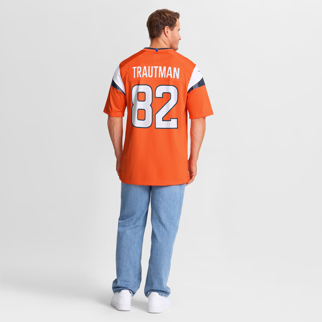 Adam Trautman Denver Broncos Team Game Jersey - Orange
