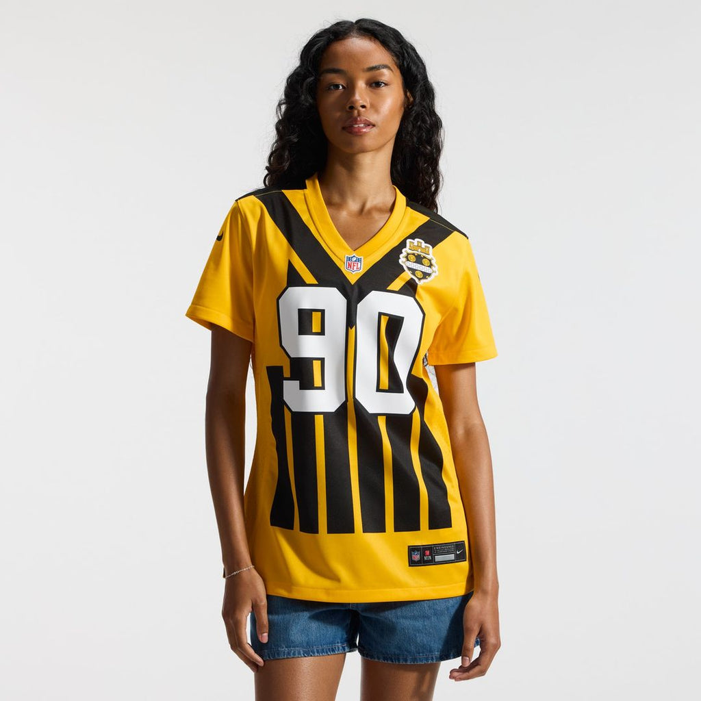 T.J. Watt Pittsburgh Steelers Women's Alternate 1933 Throwback Game Jersey - Gold