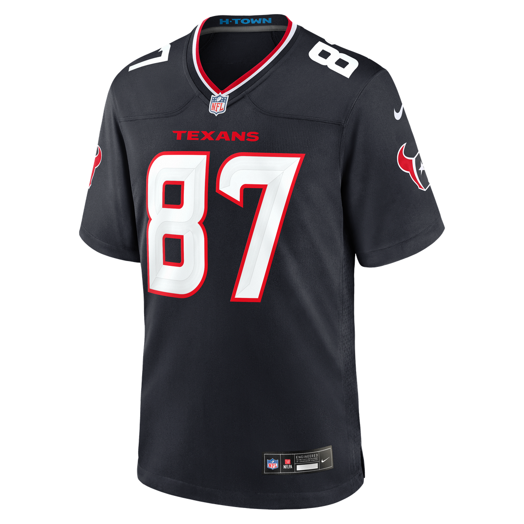 Foster Moreau Houston Texans Team Game Jersey - Navy