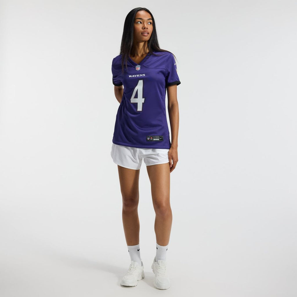 Zay Flowers Baltimore Ravens Women's Team Game Jersey - Purple