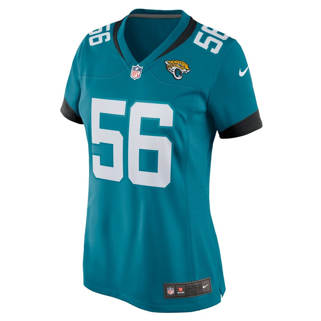 Yasir Abdullah Jacksonville Jaguars Women's Team Game Jersey - Teal