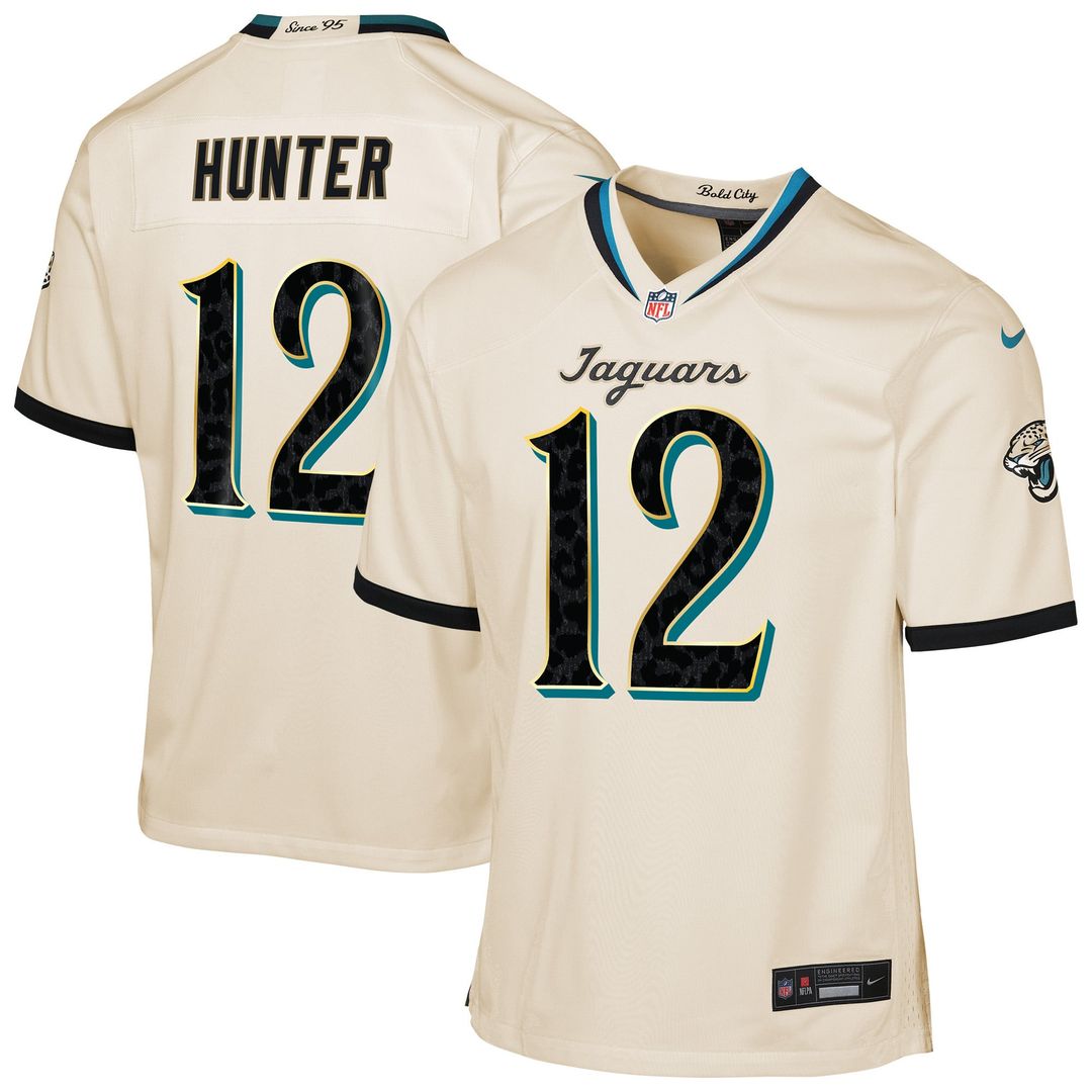Travis Hunter Jacksonville Jaguars Youth 2026 Rivalries Collection Game Jersey - Natural