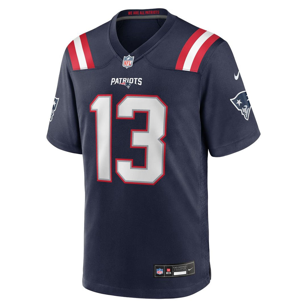 Mack Hollins New England Patriots Team Game Jersey - Navy