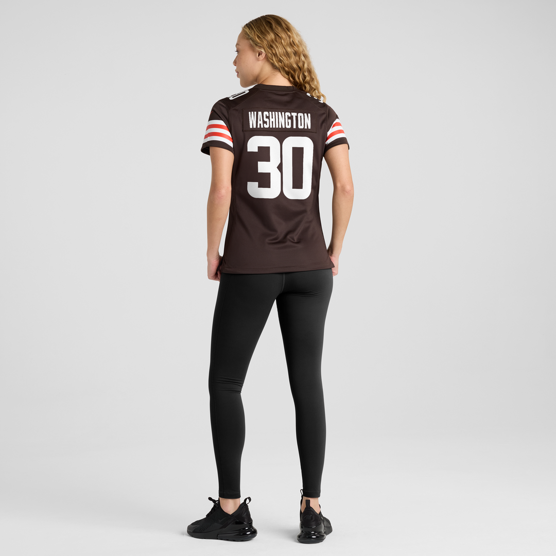 Zion Washington Cleveland Browns Women's Team Game Jersey - Brown