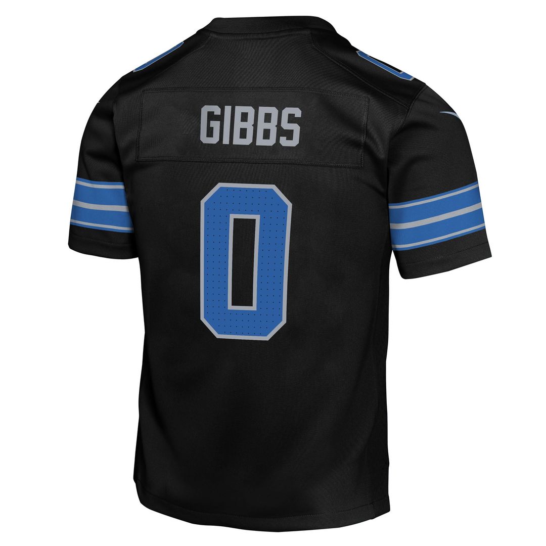 Jahmyr Gibbs Detroit Lions Youth Game Jersey - Black
