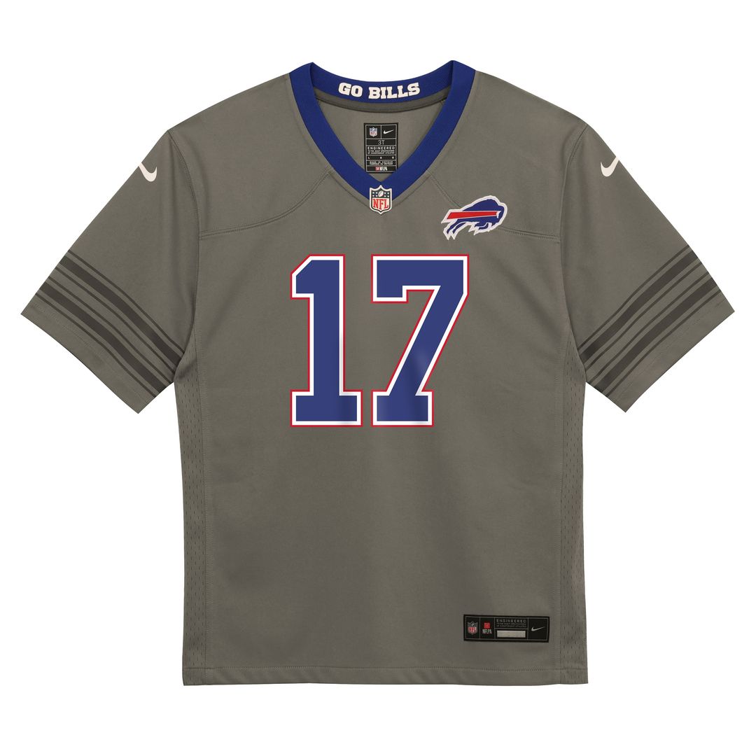 Josh Allen Buffalo Bills Preschool Nickel City Game Jersey - Gray