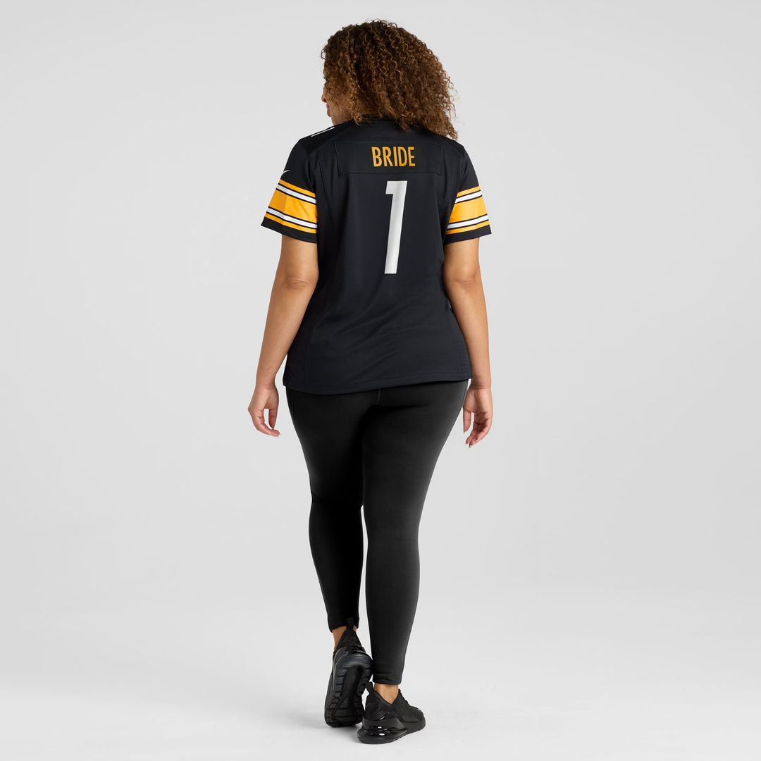 Number 1 Bride Pittsburgh Steelers Women's Game Jersey - Black