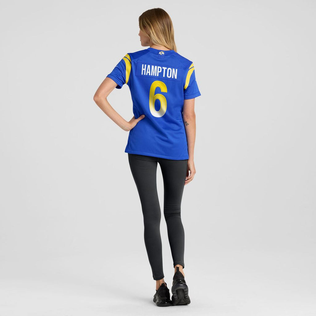 Nick Hampton Los Angeles Rams Women's Team Game Jersey - Royal