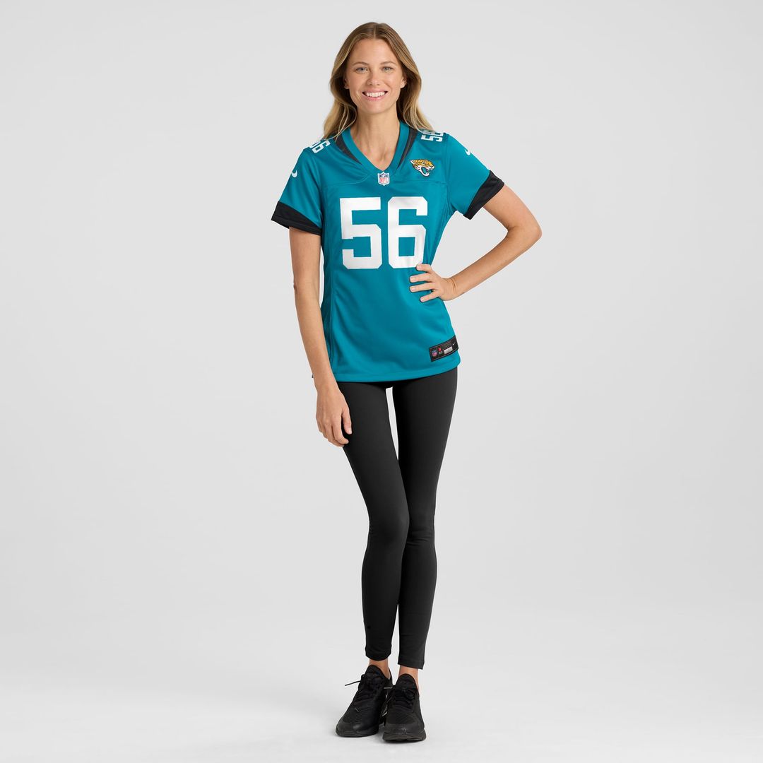 Yasir Abdullah Jacksonville Jaguars Women's Team Game Jersey - Teal