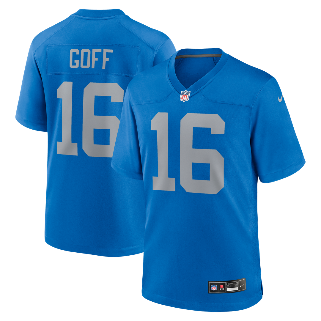 Jared Goff Detroit Lions Alternate Game Jersey - Blue