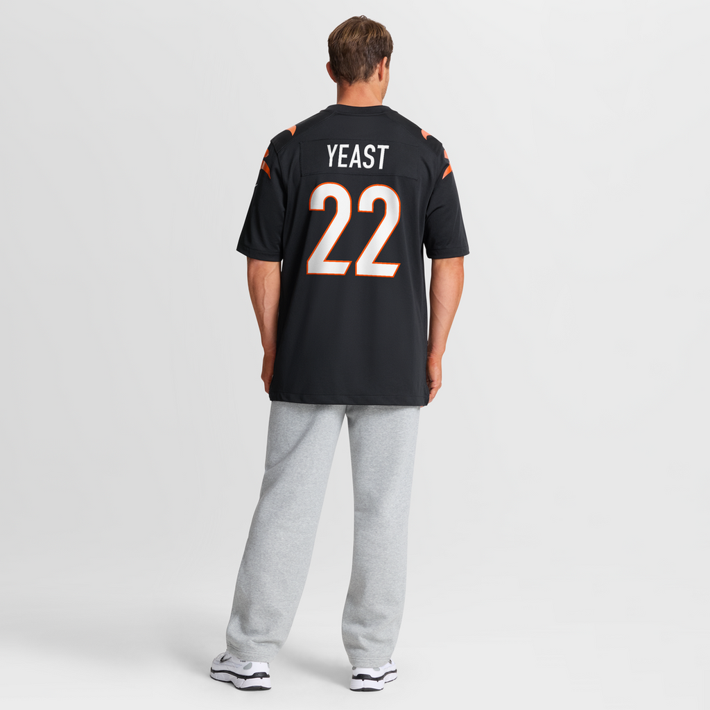 Russ Yeast Cincinnati Bengals Team Game Jersey - Black