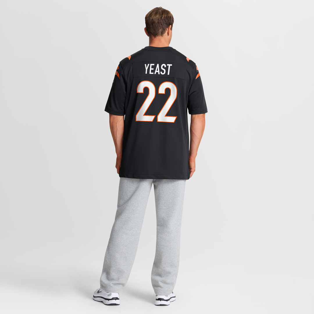 Russ Yeast Cincinnati Bengals Team Game Jersey - Black