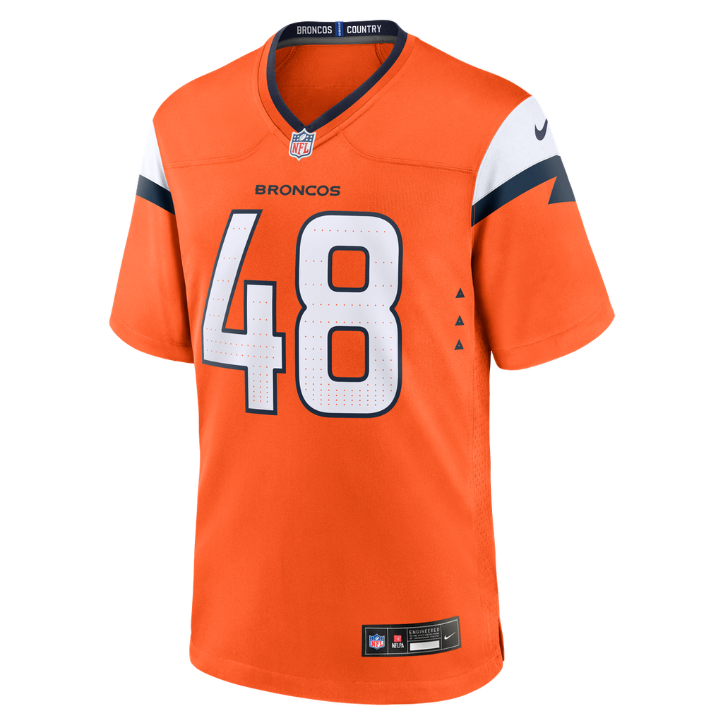 Mitchell Fraboni Denver Broncos Team Game Jersey - Orange