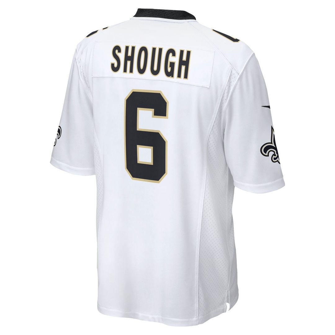Tyler Shough New Orleans Saints White Game Player Jersey