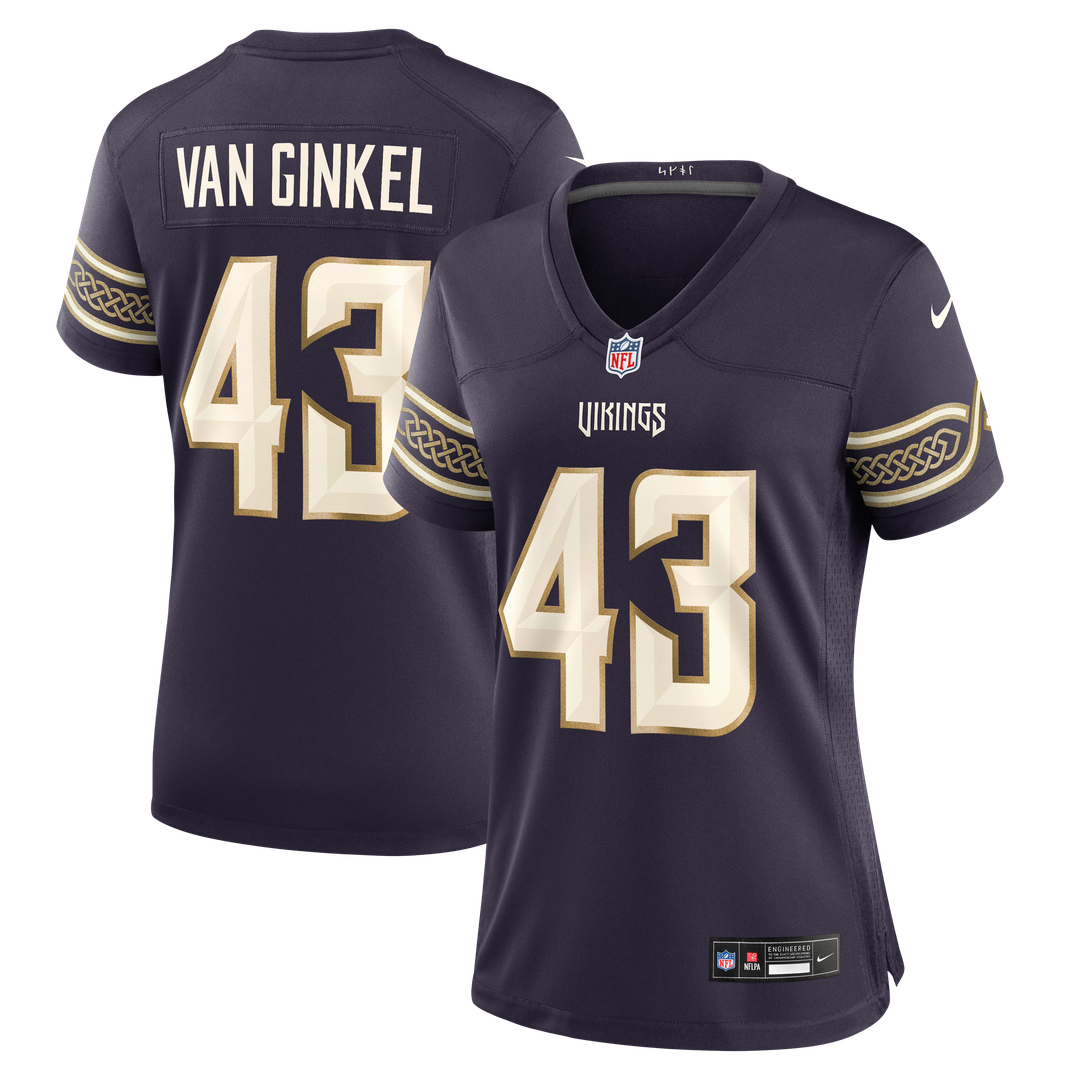 Andrew Van Ginkel Minnesota Vikings Women's 2026 Rivalries Collection Game Jersey - Purple
