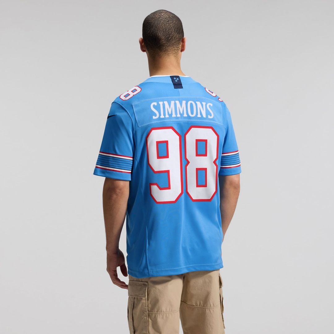 Jeffery Simmons Tennessee Titans Team Vapor F.U.S.E. Stitched Limited Jersey - Light Blue