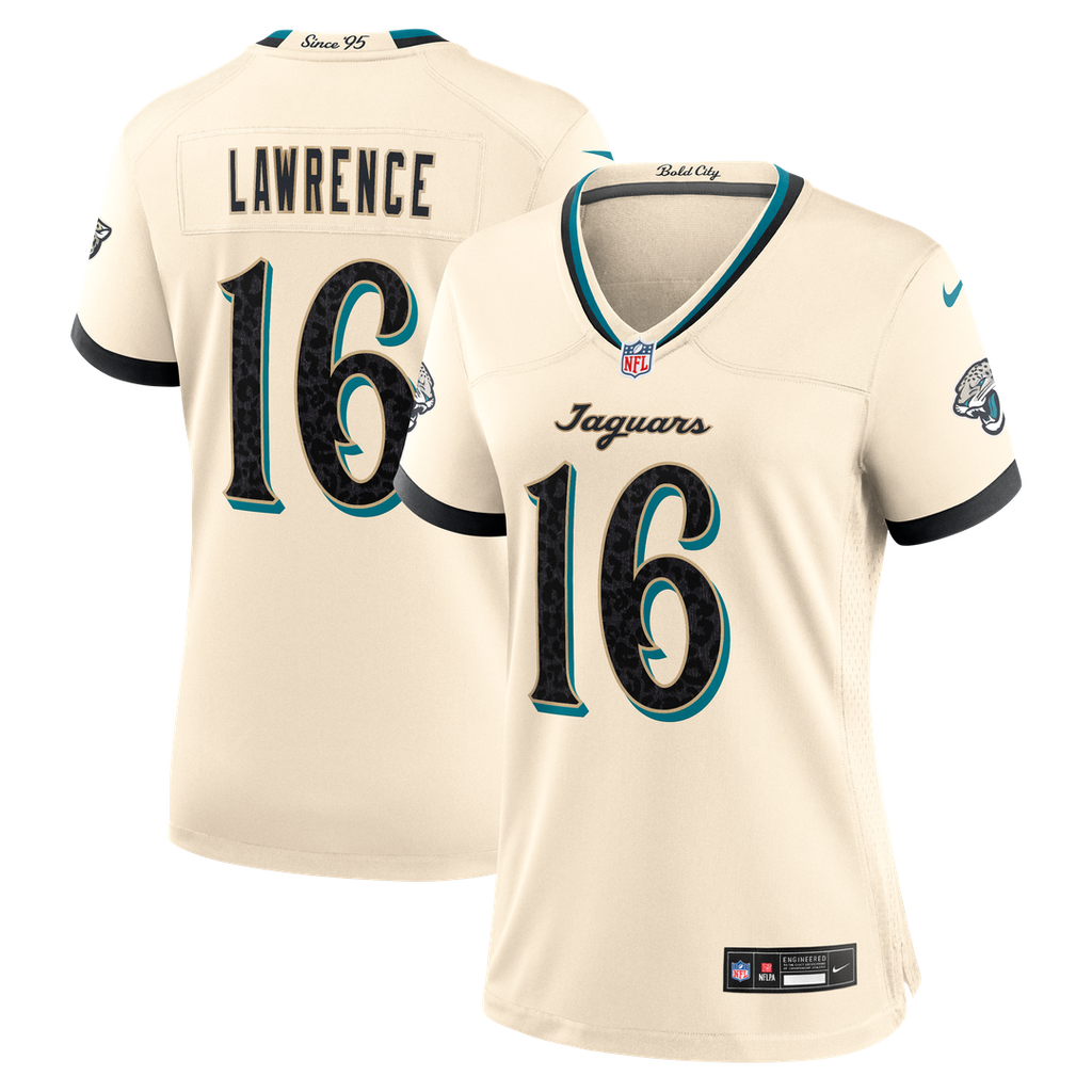 Trevor Lawrence Jacksonville Jaguars Women's 2026 Rivalries Collection Game Jersey - Natural