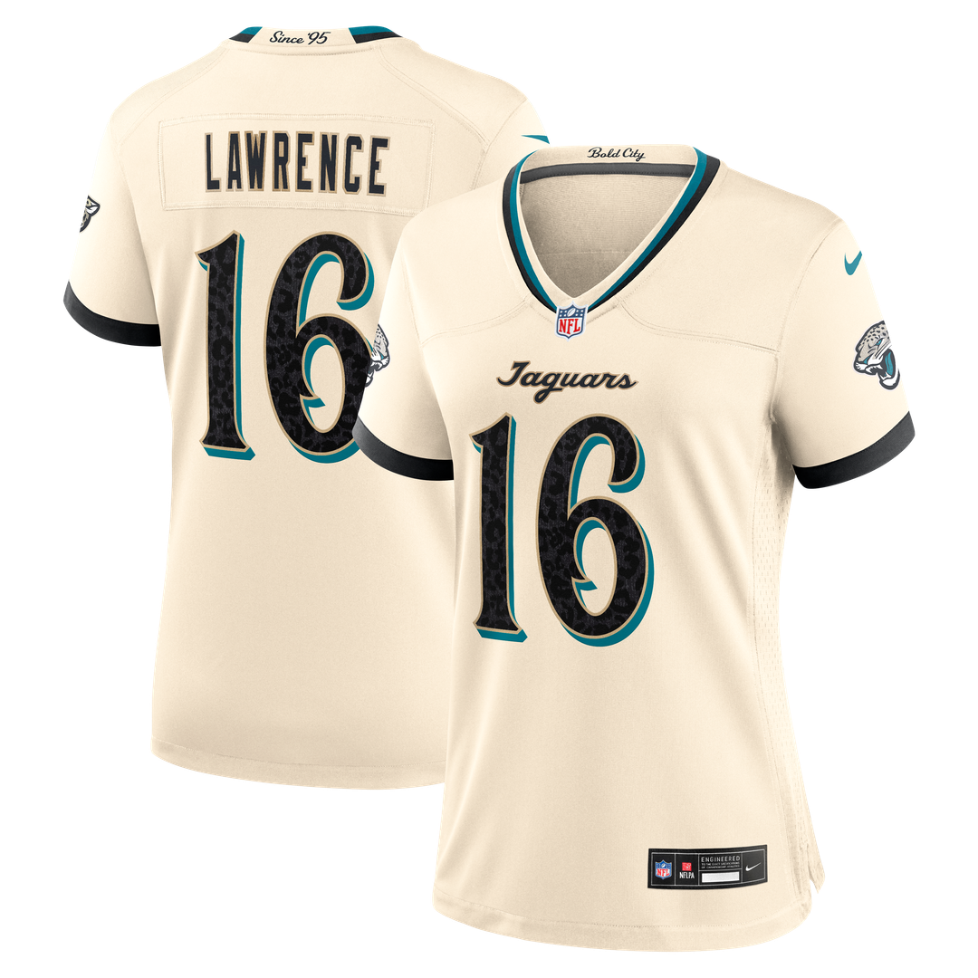 Trevor Lawrence Jacksonville Jaguars Women's 2026 Rivalries Collection Game Jersey - Natural