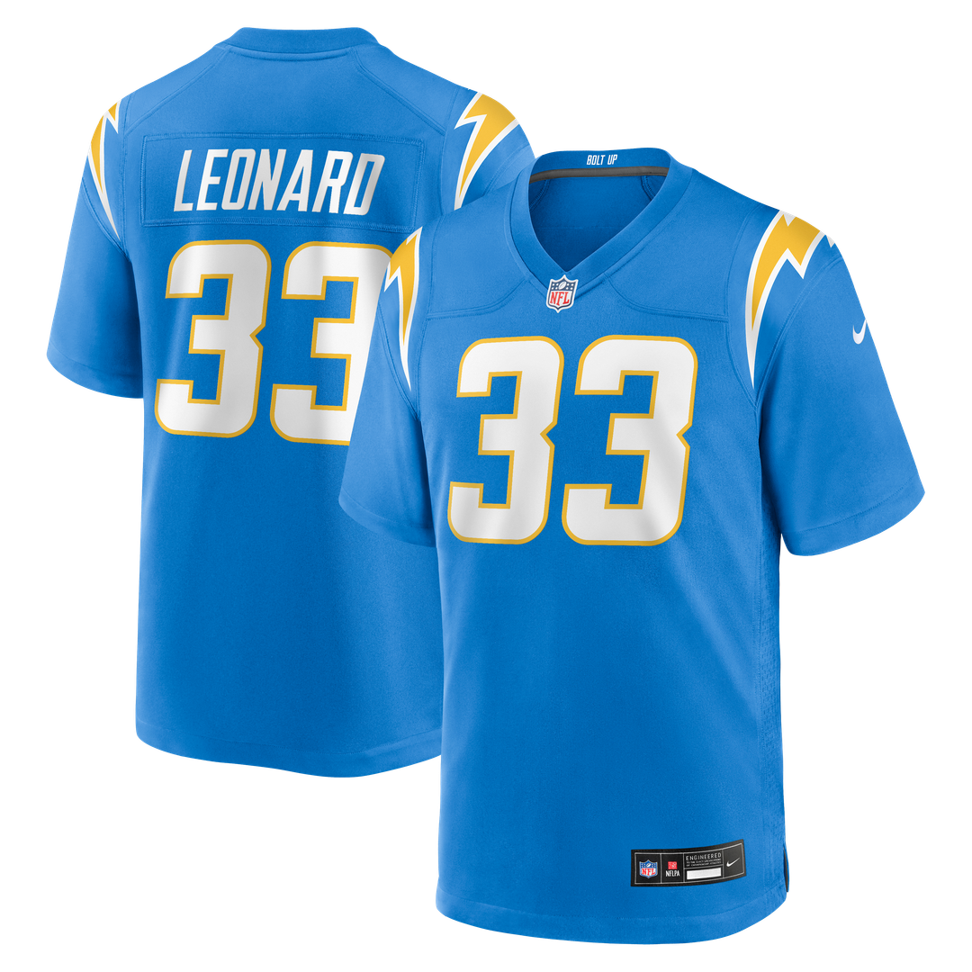 Deane Leonard Los Angeles Chargers Game Player Jersey - Powder Blue