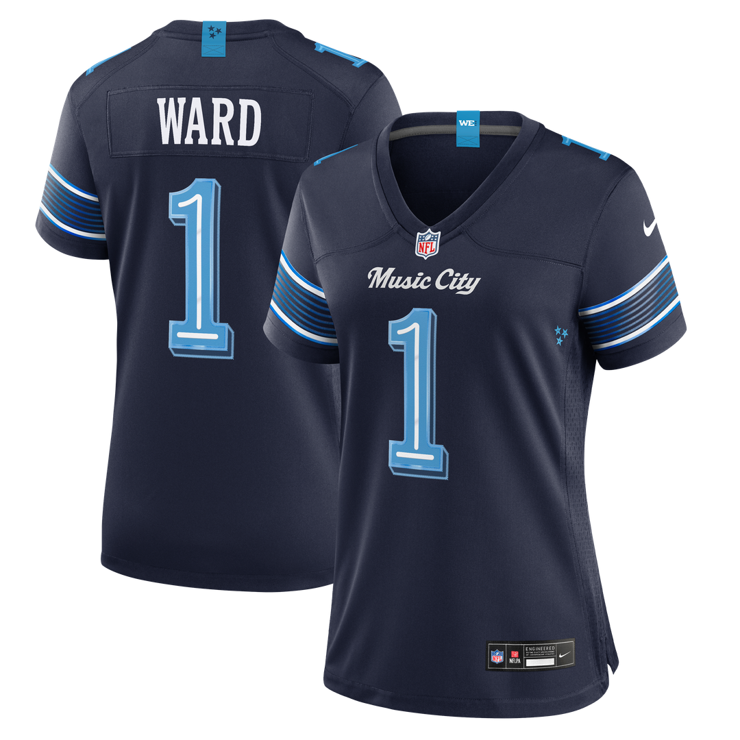 Cameron Ward Tennessee Titans Women's 2026 Rivalries Collection Game Jersey - Navy