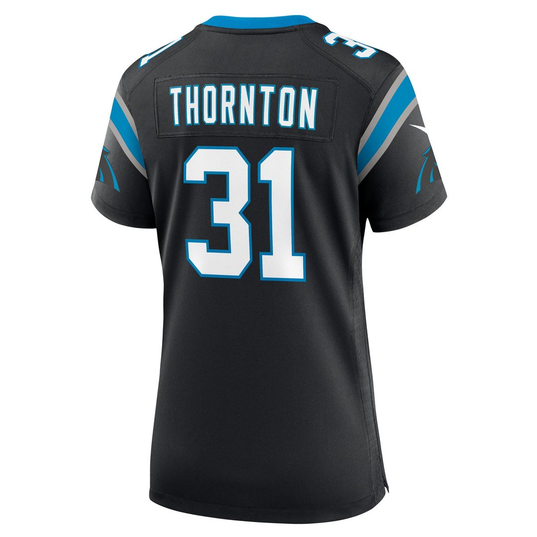 Corey Thornton Carolina Panthers Women's Team Game Jersey - Black