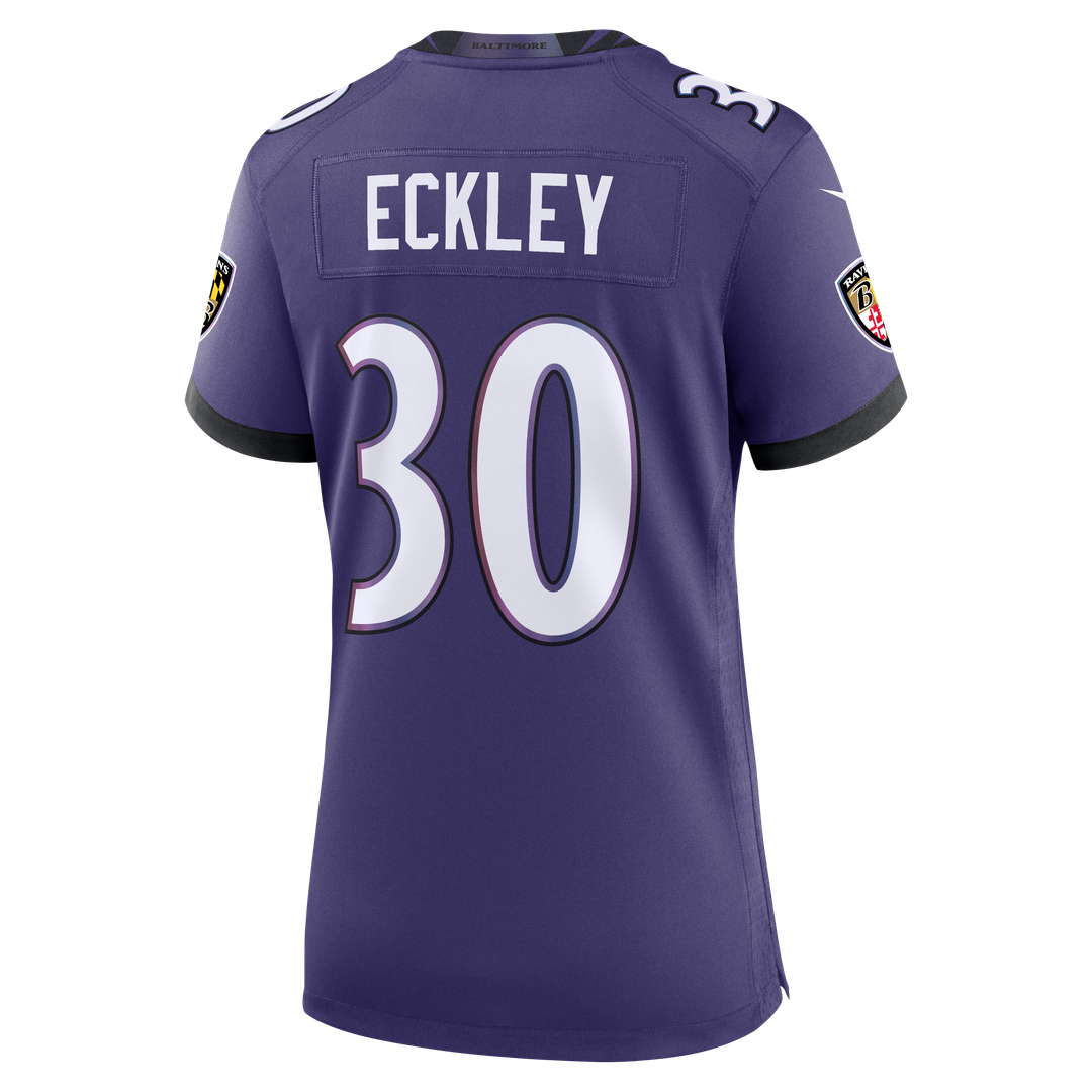 Ryan Eckley Baltimore Ravens Women's Team Game Jersey - Purple