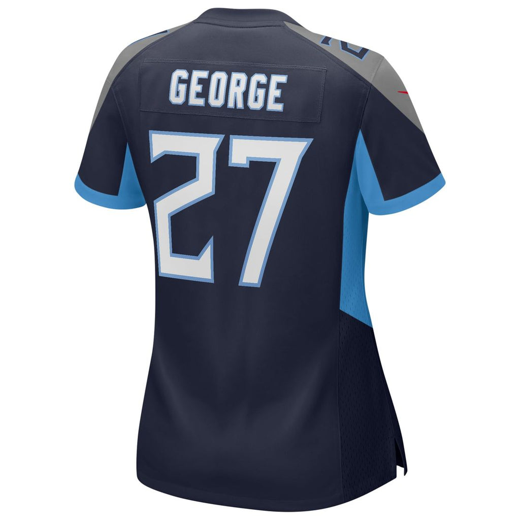 Eddie George Tennessee Titans Women's Oilers Throwback Retired Player Game Jersey - Light Blue