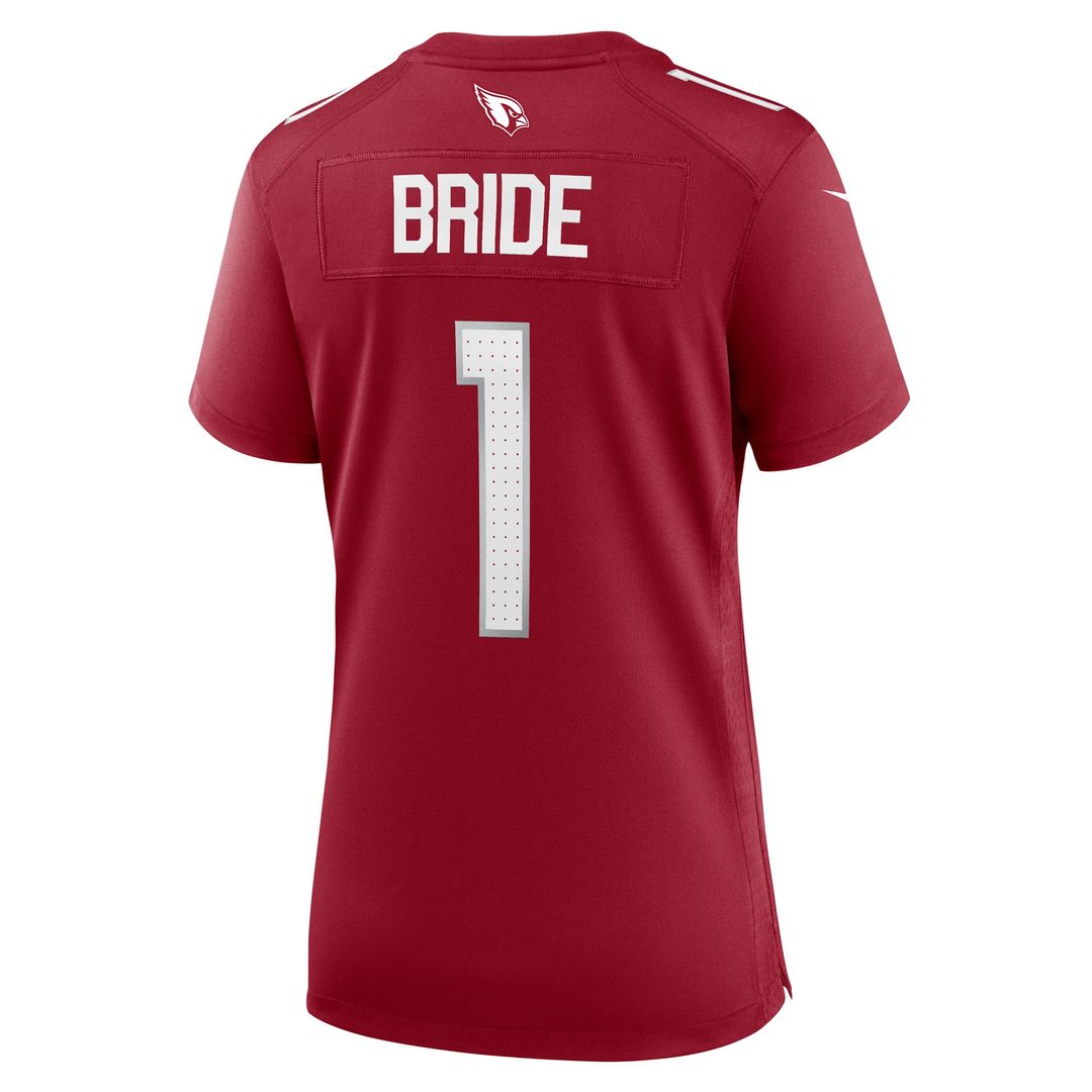 Number 1 Bride Arizona Cardinals Women's Game Jersey - Cardinal