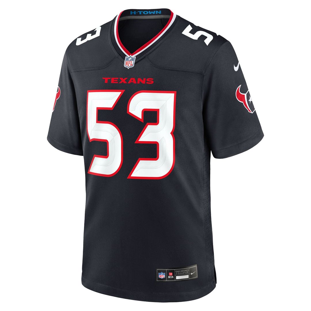Caleb Johnson Houston Texans Team Game Jersey - Navy