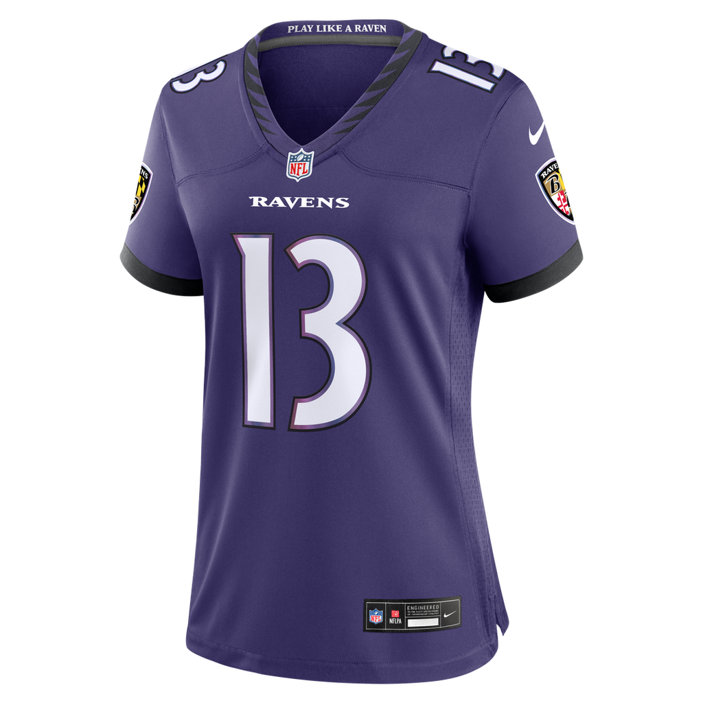 Elijah Sarratt Baltimore Ravens Women's Team Game Jersey - Purple