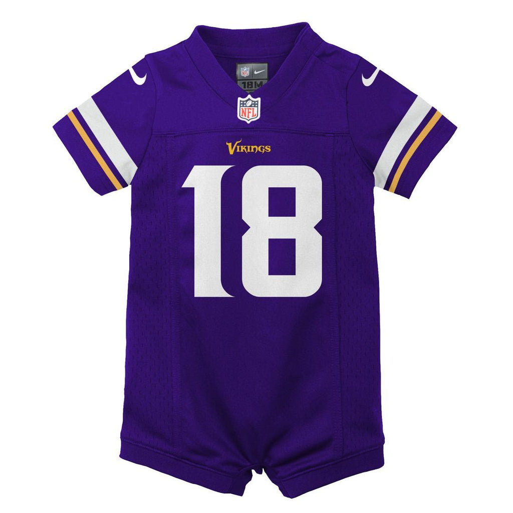 Justin Jefferson Minnesota Vikings Newborn Romper Game Jersey - Purple