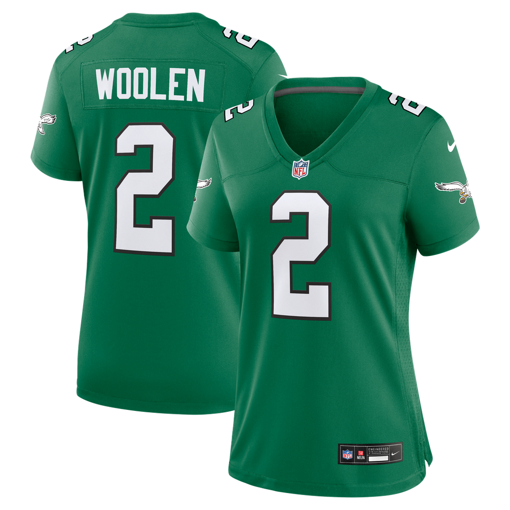 Tariq Woolen Philadelphia Eagles Women's Alternate Game Jersey - Kelly Green