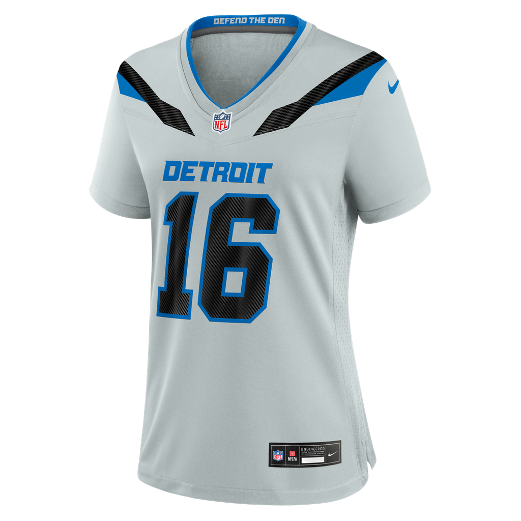 Jared Goff Detroit Lions Women's 2026 Rivalries Collection Game Jersey - Silver