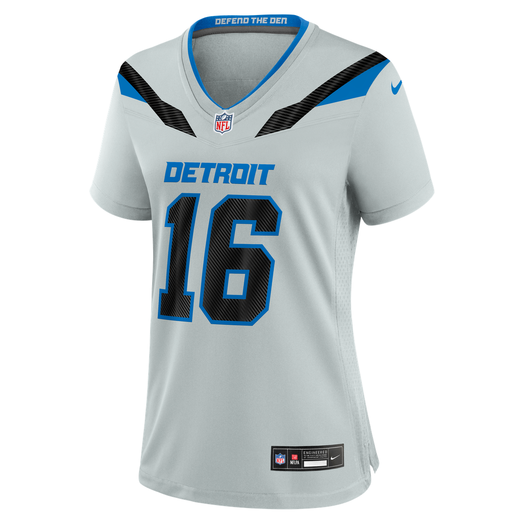 Jared Goff Detroit Lions Women's 2026 Rivalries Collection Game Jersey - Silver