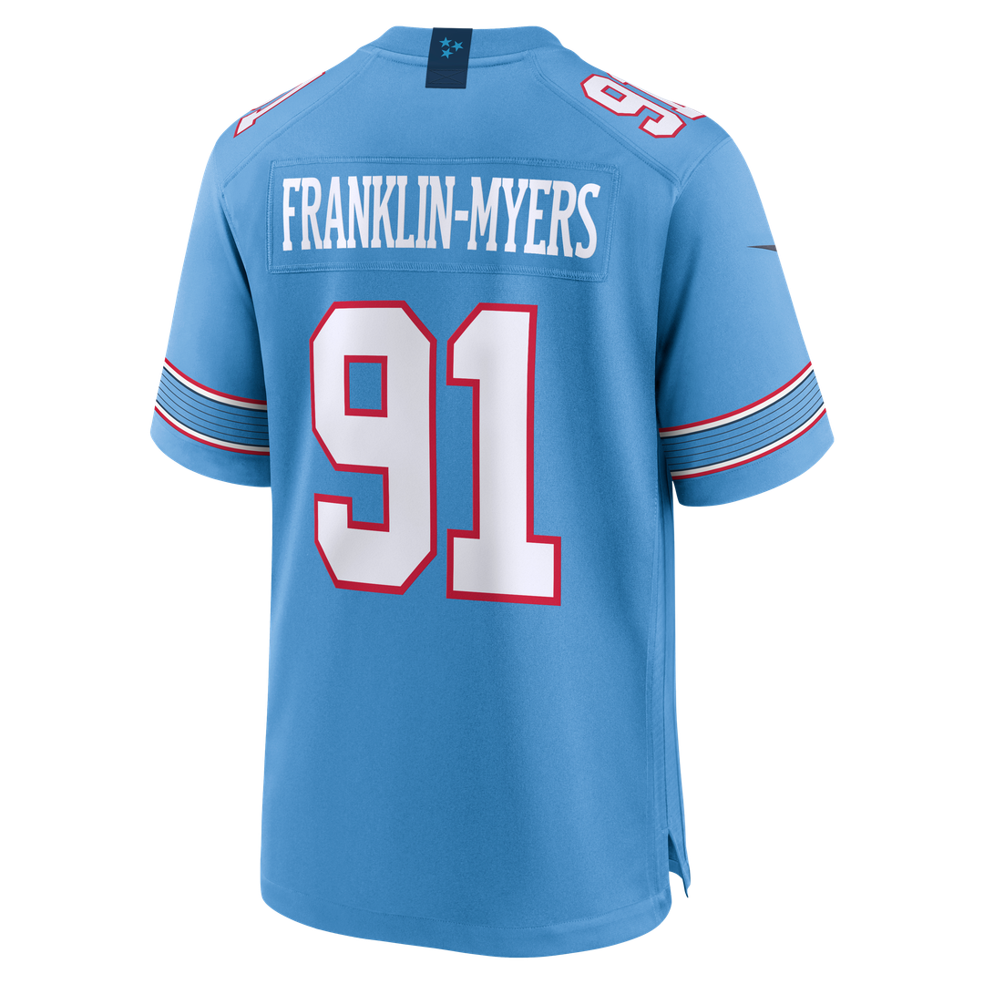 John Franklin - Myers Tennessee Titans Team Game Jersey - Light Blue