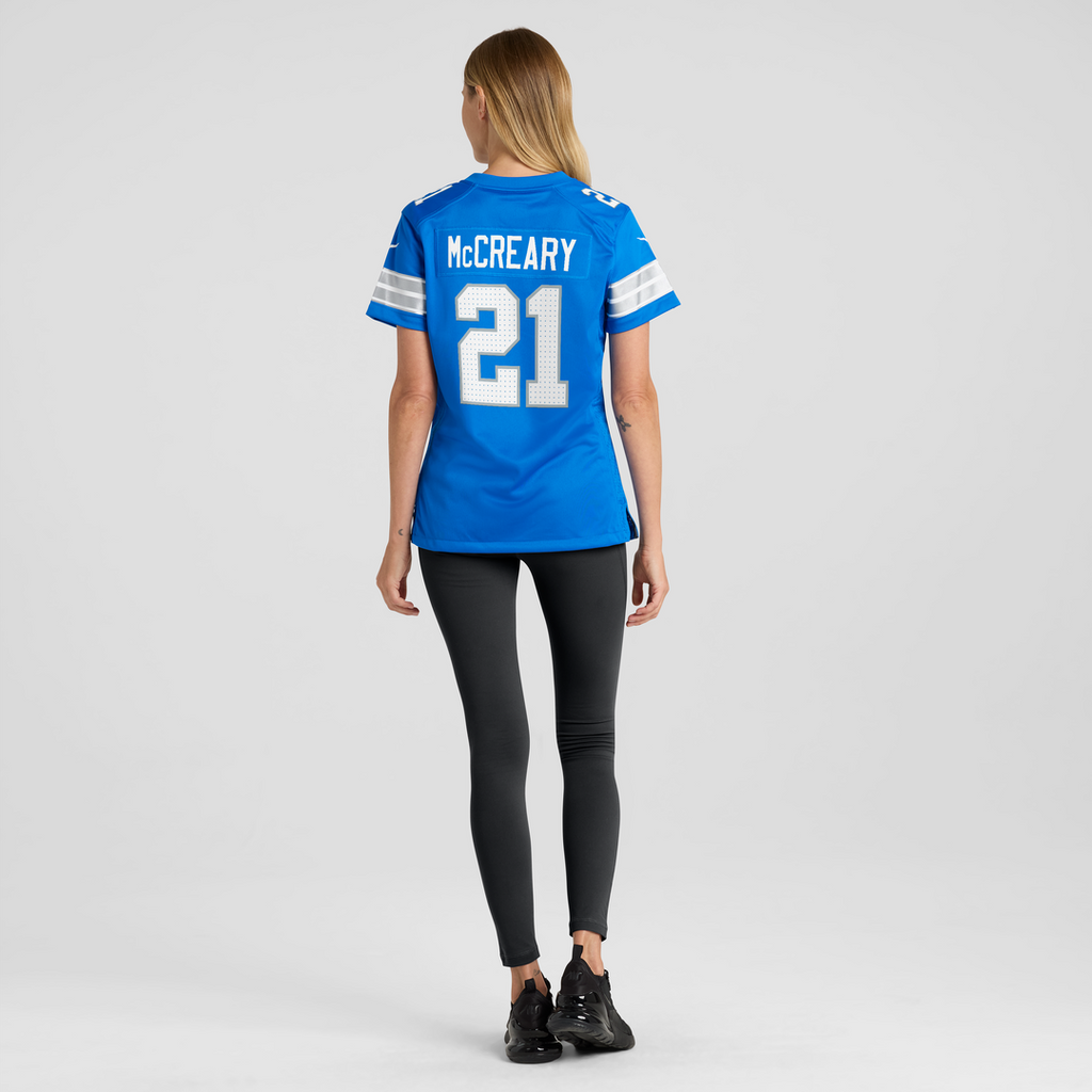 Roger McCreary Detroit Lions Women's Team Game Jersey - Blue