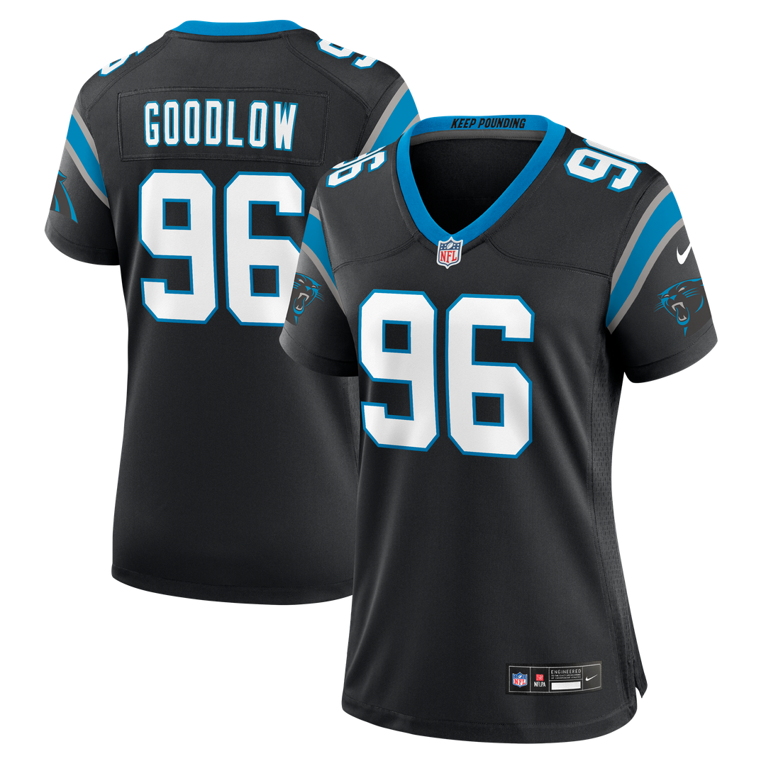 Anthony Goodlow Carolina Panthers Women's Team Game Jersey - Black