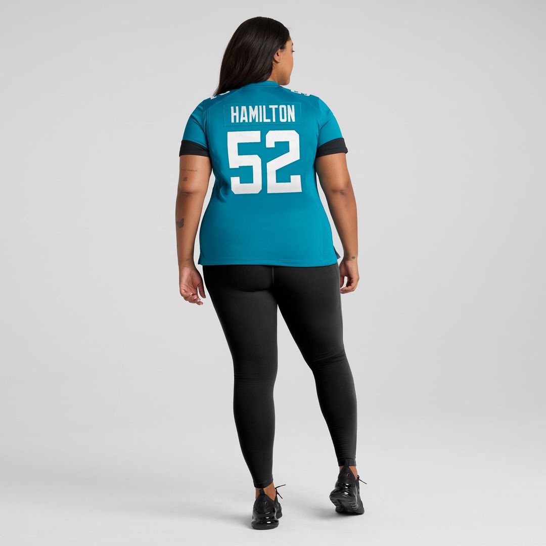 DaVon Hamilton Jacksonville Jaguars Women's Game Jersey - Teal