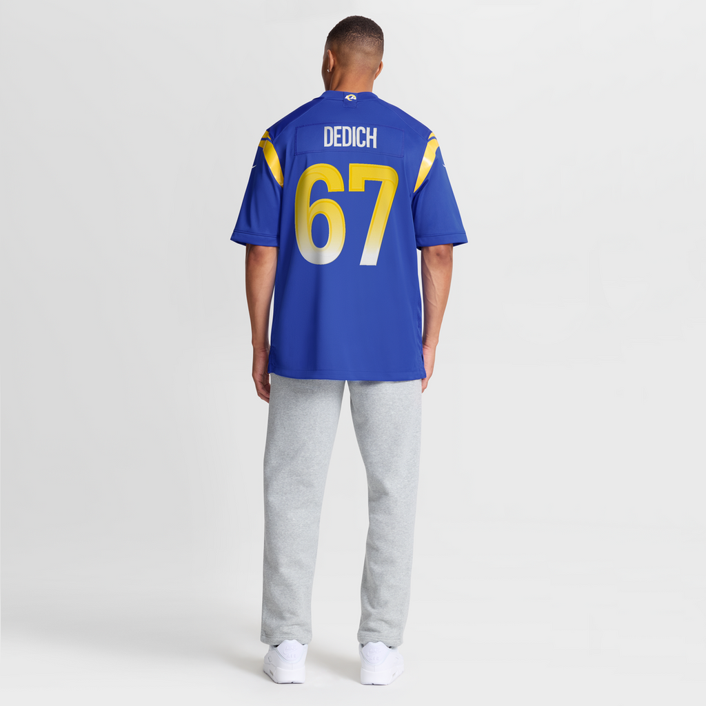 Justin Dedich Los Angeles Rams Game Jersey - Royal