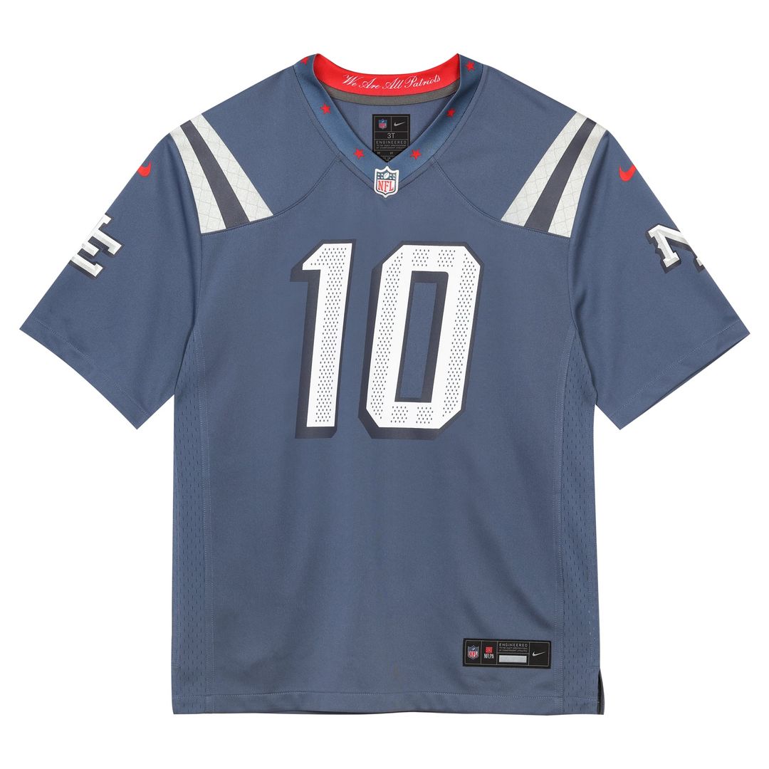 Drake Maye New England Patriots Toddler Rivalries Collection Game Jersey - Blue