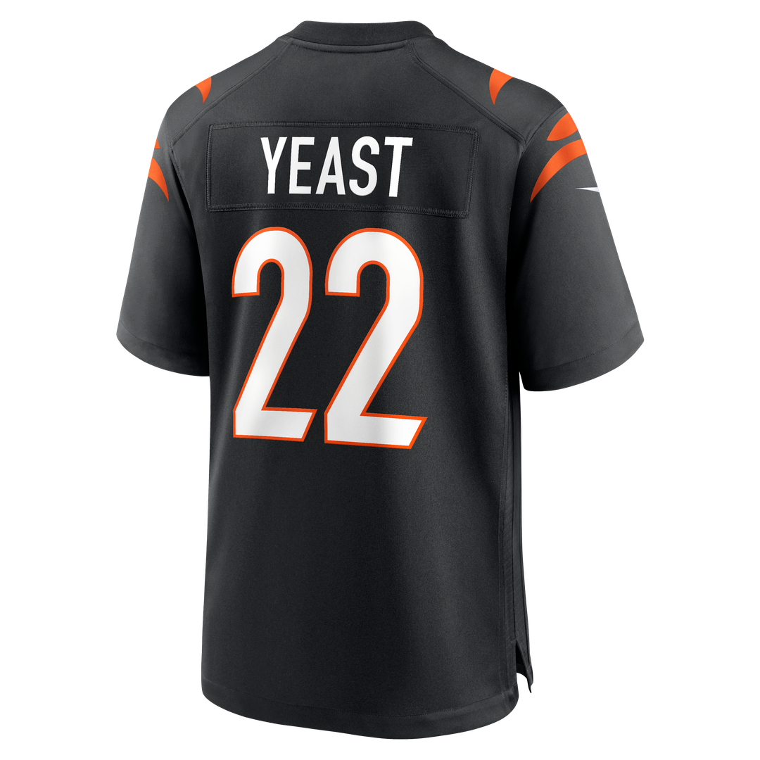 Russ Yeast Cincinnati Bengals Team Game Jersey - Black