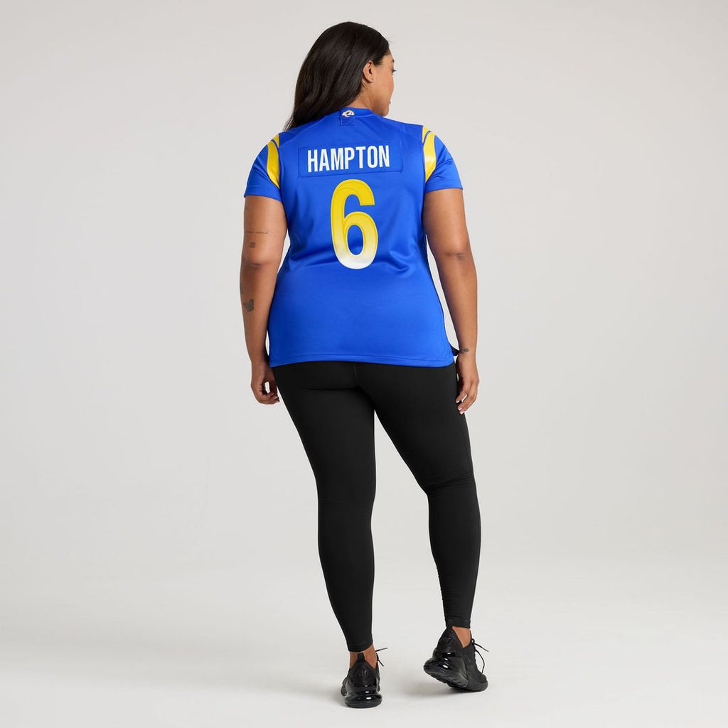 Nick Hampton Los Angeles Rams Women's Team Game Jersey - Royal