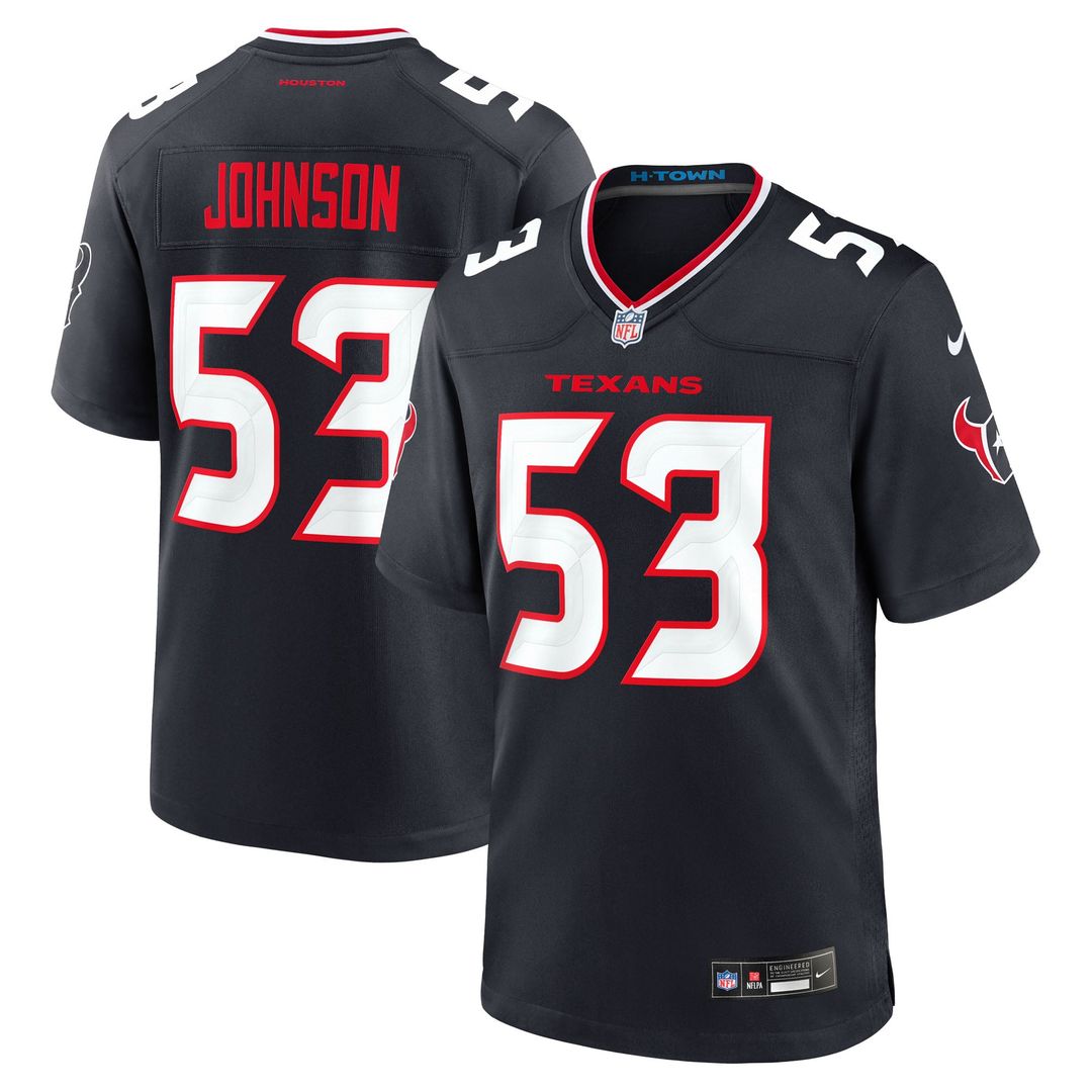 Caleb Johnson Houston Texans Team Game Jersey - Navy
