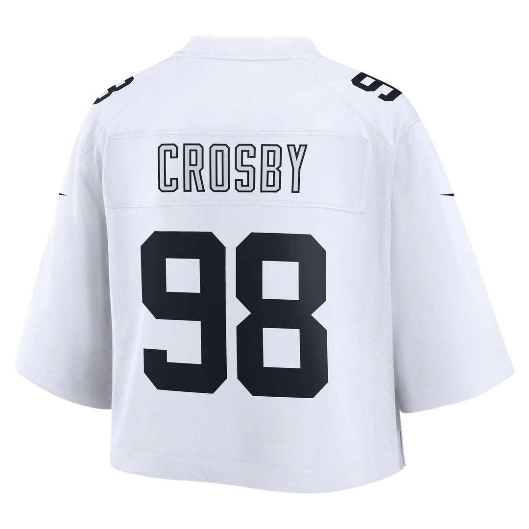 Maxx Crosby Las Vegas Raiders Women's Cropped Fashion Game Jersey - White